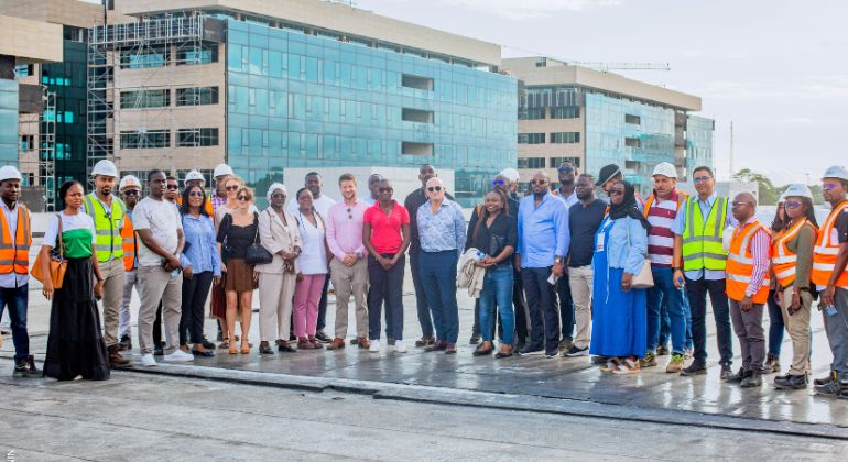 Visite des délégations à la Zone industrielle de Glo-Djigbé